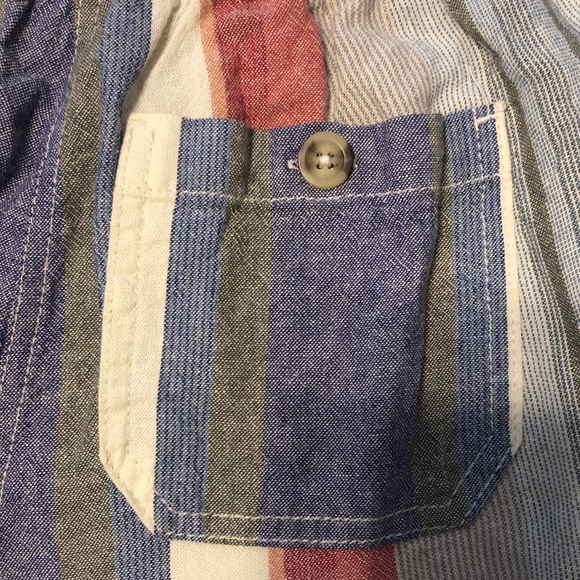 Westbound Sm Stripe Print Mid Rise Pocketed Drawstring Waist Linen Pants NWOT - Picture 8 of 10